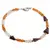 Bratara Carneol si Cuart roz discuri fatetate 4mm cu Granat triunghi 8-10mm si bumbi aurii