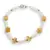 Bratara Coral sfere 4mm si Opal galben patratele 6-7mm