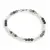 Bratara Obsidian fulg de nea maroniu, Sidef si Agat de copac sfere 3-4mm