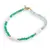 Bratara Onix verde, Cristal de stanca si Acvamarin sfere cu bumbi aurii, 3-4mm
