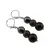 Cercei cu agatatoare Turmalina neagra, Cuart fumuriu si Hematit sfere, 8-10mm