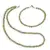 Set colier si bratara Apatit verde sfere, 4mm