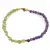 Bratara Ametist sfere 4mm si Peridot banuti 3-4mm cu bumb auriu