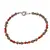 Bratara Granat Rhodolit discuri fatetate 2mm cu Cuart fumuriu si Carneol fatetat 3-4mm