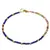 Bratara Lapis lazuli si Turmalina multicolora discuri fatetate si bumbi aurii, 3mm