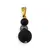 Pandantiv Onix negru mat si Hematit sfere, 6-10mm