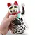 Pisica norocoasa Maneki Neko argintie pentru prosperitate si noroc, 16cm, imagine 3