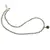 Colier Labradorit discuri fatetate 4mm si pandantiv cub fatetat 8mm