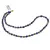 Colier Lapis Lazuli sfere si patratele 3-4mm cu Pirita patratele si sfera fatetata din Hematit auriu 6mm