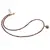Colier Rodonit A+ discuri fatetate 3mm si pandantiv cub fatetat 8-9mm