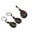 Set cercei cu agatatoare si pandantiv Jasp sangele dragonului, 5-18mm