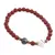 Bratara Agat rosu sfere fatetate 6mm, Larvikit 8mm si steluta din Sidef 10mm cu bumbi aurii