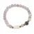 Bratara Agat gri sfere 6mm, Larvikit 8mm si luna din Sidef 12mm cu bumbi aurii
