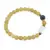 Bratara Jad olive sfere 6mm, Larvikit 8mm si luna din Sidef 12mm cu bumbi aurii