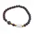 Bratara Jasp poppy sfere 6mm, Larvikit 8mm si luna din Sidef 12mm cu bumbi aurii