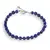 Bratara Lapis lazuli cuburi 4mm, sfere fatetate 2mm si argint 925