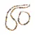 Set colier si bratara Mookait sfere 6mm, Ochi de tigru neuniform 12mm, Carneol sfere 4mm si Hematit auriu