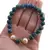 Bratara pe elastic Perle de cultura, bumbi aurii si Azurit sfere 8mm, imagine 4