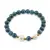 Bratara pe elastic Perle de cultura, bumbi aurii si Azurit sfere 8mm
