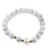 Bratara pe elastic Perle de cultura, bumbi aurii si Howlit sfere mate 8mm