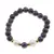 Bratara pe elastic Perle de cultura, bumbi aurii si Jasp sesame mov sfere 8mm