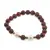 Bratara pe elastic Perle de cultura, bumbi aurii si Jasp sesame rosu sfere 8mm