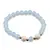 Bratara pe elastic Perle de cultura, bumbi aurii si Opalit sfere fatetate 8mm