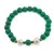 Bratara pe elastic Perle de cultura, bumbi aurii si Turcoaz verde sfere 8mm