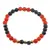 Bratara Agat rosu si Agat negru sfere cu bumbi aurii, 6mm