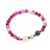 Bratara Agat roz sfere 6mm, Larvikit 8mm si steluta din Sidef 10mm cu bumbi aurii