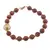 Bratara Goldstone maro sfere 8mm, Perla de cultura cu flori aurii si bumbi aurii