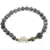 Bratara Jasp Picasso sfere 6mm, Larvikit 8mm si luna din Sidef 12mm cu bumbi aurii