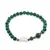 Bratara Malachit sfere 6mm, Larvikit 8mm si luna din Sidef 12mm cu bumbi aurii