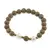Bratara pe elastic Perle de cultura, bumbi aurii si Cuart druzy electroplacat auriu sfere 8mm