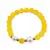 Bratara pe elastic Perle de cultura, bumbi aurii si Cuart galben sfere mate 8mm