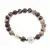 Bratara pe elastic Perle de cultura, bumbi aurii si Jasp zebra sfere 8mm
