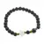 Bratara Roca vulcanica sfere 6mm, Larvikit 8mm si steluta din Sidef 10mm cu bumbi aurii
