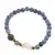 Bratara Sodalit sfere 6mm, Larvikit 8mm si luna din Sidef 12mm cu bumbi aurii