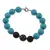 Bratara Turcoaz, Onix negru mat si Ochi de tigru sfere 10mm, Turmalina multicolora discuri 3mm