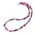 Colier Agat roz discuri fatetate 6mm si sfere fatetate 4mm