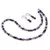 Set Cercei cu agatatoare si Colier din Agat mov discuri fatetate 6mm si sfere fatetate 4mm