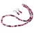 Set Cercei cu agatatoare si Colier din Agat roz discuri fatetate 6mm si sfere fatetate 4mm