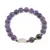 Bratara Ametist sfere 8mm, Larvikit 8mm si luna din Sidef 12mm cu bumbi aurii