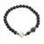 Bratara Goldstone albastru sfere 6mm, Larvikit 8mm si steluta din Sidef 10mm cu bumbi aurii