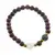 Bratara Obsidian mahon sfere 6mm, Larvikit 8mm si steluta din Sidef 10mm cu bumbi aurii