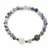 Bratara Sodalit sfere 6mm, Larvikit 8mm si steluta din Sidef 10mm cu bumbi aurii