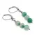 Cercei cu agatatoare Agat verde sfere, 6mm
