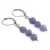 Cercei cu agatatoare Angelit violet sfere, 6mm