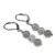 Cercei cu agatatoare Cuart gri sfere, 6mm