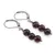 Cercei cu agatatoare Granat sfere, 6mm